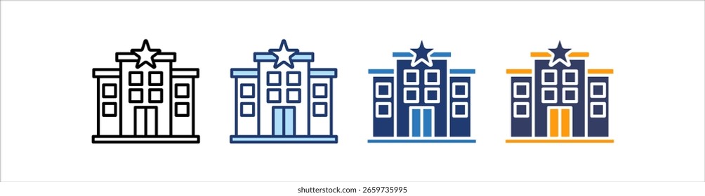 Hotel Icon Definir Coleção de Vários Estilos