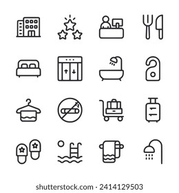 Hotel icon set vector illustration
