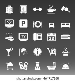 Hotel Icon Set Vector  Illustration