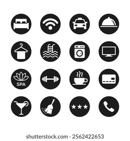 Hotel icon set vector logo icon pack clipart