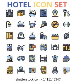 Hotel icon set for your creative design 