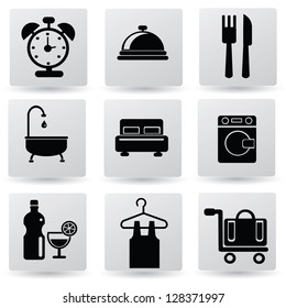 Hotel icon set,vector