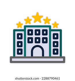 Hotel icon. sign for mobile concept and web design. vector illustration