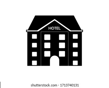 Icono del hotel. Simple pictograma plano para negocios, marketing, concepto de Internet. Símbolo vectorial moderno de moda para el diseño del sitio web o aplicación móvil.