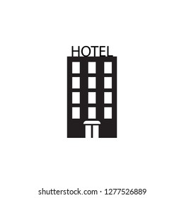 hotel icon. Simple glyph vector of travel set for UI and UX, website or mobile application on white background