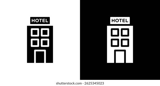 hotel icon simple line vector. Symbol, logo.