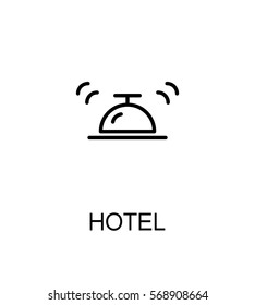 Hotel icon. Single high quality outline symbol for web design or mobile app. Thin line sign for design logo. Black outline pictogram on white background