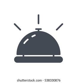 hotel icon solid bell silhouette