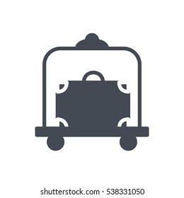 Hotel Icon Solid Bellhop Service Silhouette