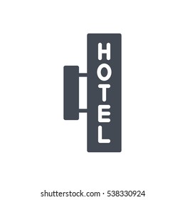 hotel icon solid sign silhouette