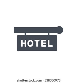 hotel icon solid sign silhouette