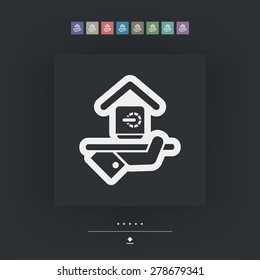 Hotel icon. Strongbox service.