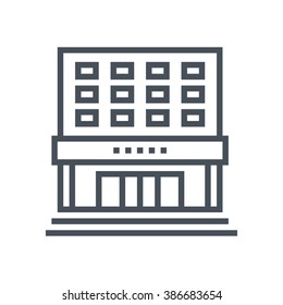 Hotel icon suitable for info graphics, websites and print media and  interfaces. Line vector icon.