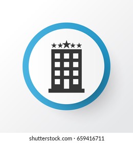 Hotel Icon Symbol. Premium Quality Isolated Building Element In Trendy Style.