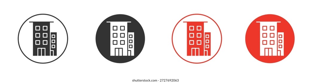 símbolo do ícone do hotel. Design simples e plano para aplicativos móveis ou da Web. Logotipo de ilustração Vetor mínimo.