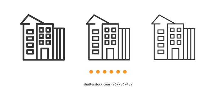 Hotel icon. Thin line icon vector