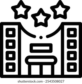 hotel icon. Thin Linear Style Design Isolated On White Background
