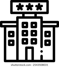 hotel icon. Thin Linear Style Design Isolated On White Background