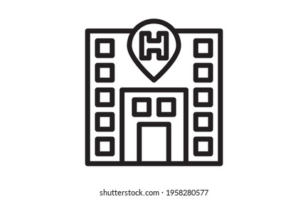 Hotel icon. Trendy Hotel logo concept on white background from Hotel and Restaurant collection. Suitable for use on web apps, mobile apps and print media.