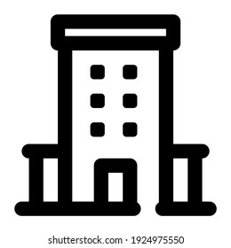 hotel icon using line style