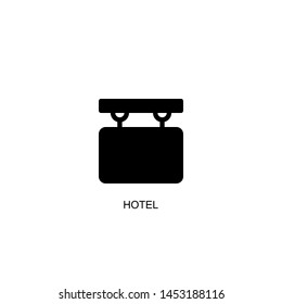 hotel icon vector black design