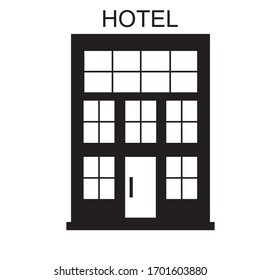 vector de icono del hotel. vector de icono de construcción