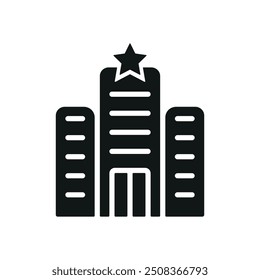 Icono de hotel Plantillas de diseño de Vector gráfico de concepto simple y moderno