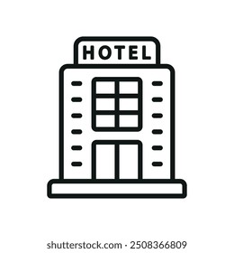 Icono de hotel Plantillas de diseño de Vector gráfico de concepto simple y moderno