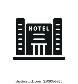 Icono de hotel Plantillas de diseño de Vector gráfico de concepto simple y moderno