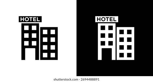 Ícone do hotel - Vetor. Estilo de design plano eps 10