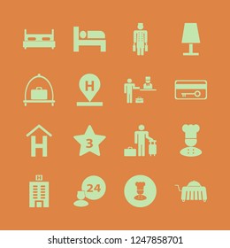 hotel icon. hotel vector icons set bellhop, room service, hotel three stars and hotel location