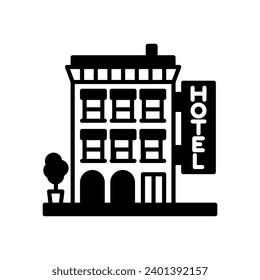 Hotel icon in vector. Illustration