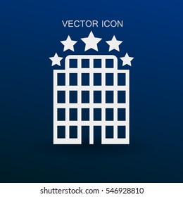 Ilustración vectorial de icono del hotel