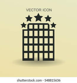 Ilustración vectorial de icono del hotel