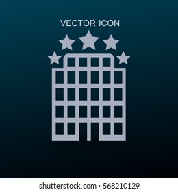 Ilustración vectorial de icono del hotel