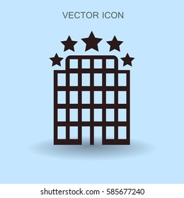 Ilustración vectorial de icono del hotel