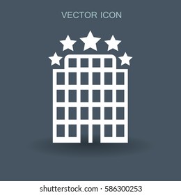 Ilustración vectorial de icono del hotel