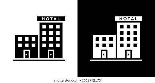 Hotel Symbol Vektorgrafik - Sammlung von qualitativ hochwertigen schwarzen Stil Vektorgrafiken