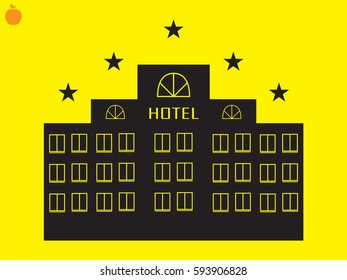 hotel, icon, vector illustration eps10