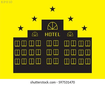 hotel, icon, vector illustration eps10
