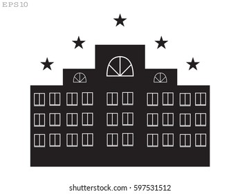 hotel, icon, vector illustration eps10