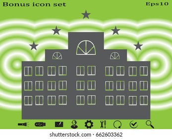 hotel icon, vector illustration eps10