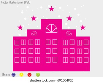 hotel, icon, vector illustration eps10