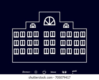 hotel, icon, vector illustration eps10