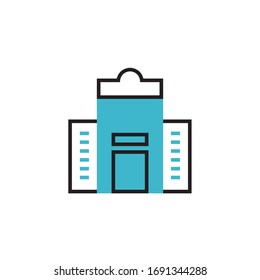 ilustración vectorial de icono de hotel. diseño de estilo moderno