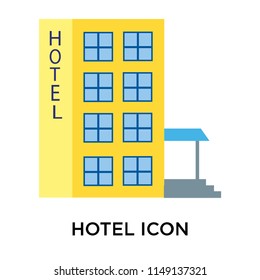 Hotel icon vector isolated on white background for your web and mobile app design, Hotel logo concept