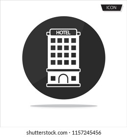 Hotel Icon vector isolated on white background.