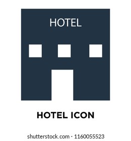 Hotel icon vector isolated on white background, Hotel transparent sign