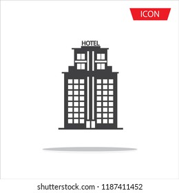 Hotel icon vector isolated on whitebackground