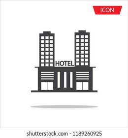 Hotel icon vector isolated on whitebackground